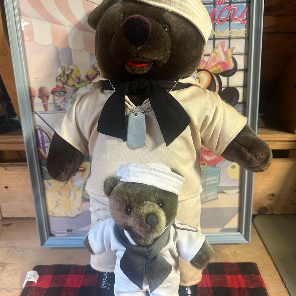 Us Air Forces Teddy Bear Set - Cream and Black